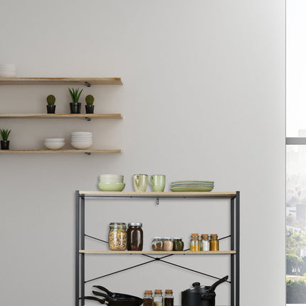 Floor shelf with 3 levels