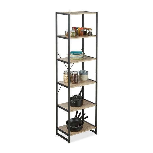 Floor shelf with 6 levels