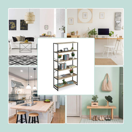 Floor shelf with 6 levels
