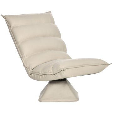 Adjustable floor chair, 360° rotatable, beige, 62x70x95 cm