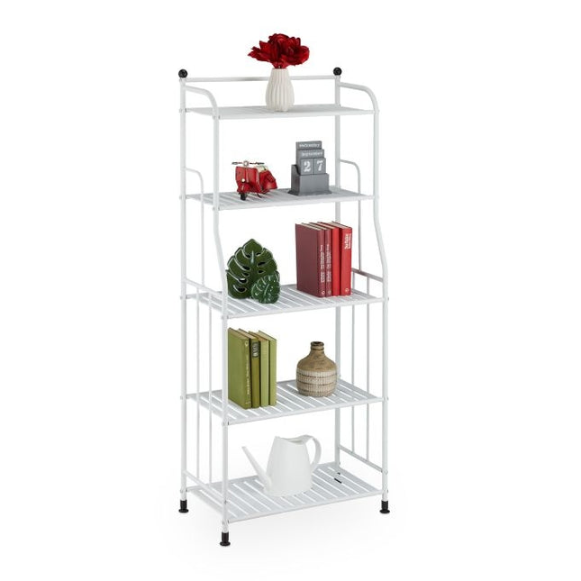 Floor-standing shelf with 5 shelves