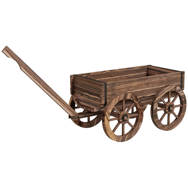 Wooden cart Flower box, Garden pot, 30 Kg Capacity
