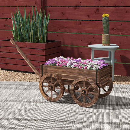 Wooden cart Flower box, Garden pot, 30 Kg Capacity