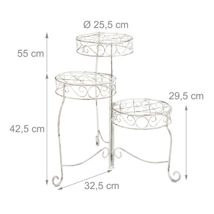 Flower Stairs Metal 3 Shelf