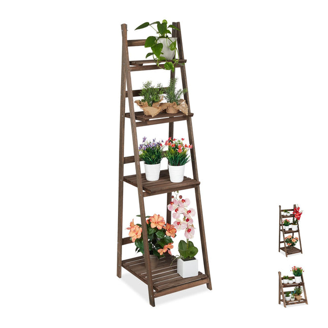Flower Stairs Wood Dark Brown