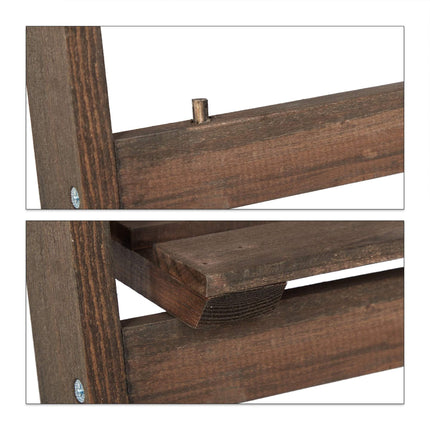 Flower Stairs Wood Dark Brown