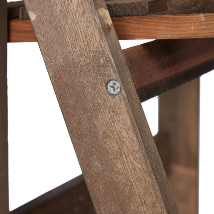 Flower Stairs Wood Dark Brown