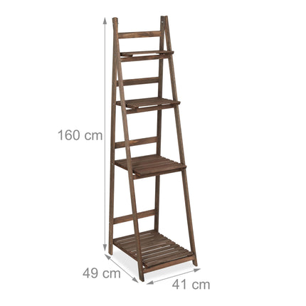 Flower Stairs Wood Dark Brown