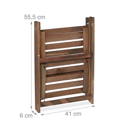 Flower Stairs Wood Dark Brown