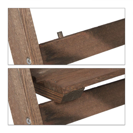 Flower Stairs Wood Dark Brown