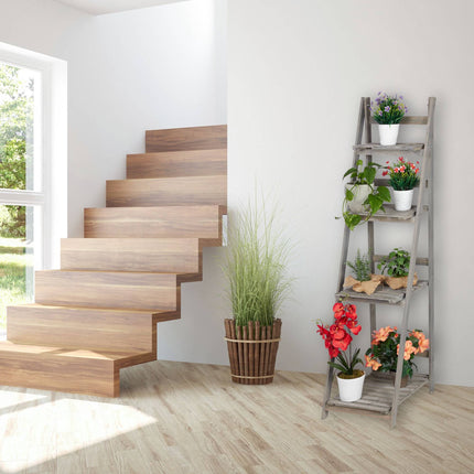 Flower Stairs Wood Grey