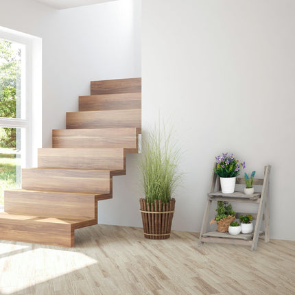Flower Stairs Wood Grey