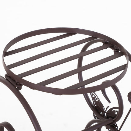 Three-level plant shelf in metal, French style, 76x27x67 cm