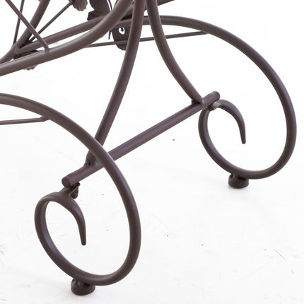 Three-level plant shelf in metal, French style, 76x27x67 cm
