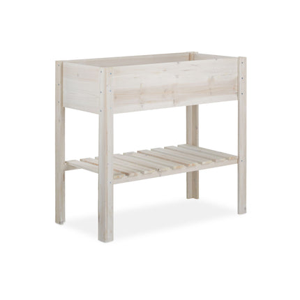 Flower box on legs in white wood