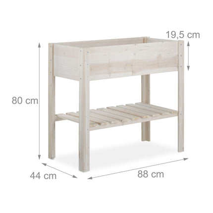 Flower box on legs in white wood