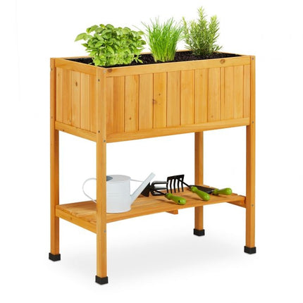 Flower box on wooden legs