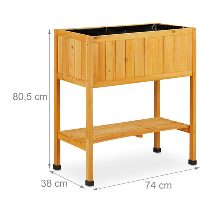 Flower box on wooden legs
