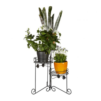 Flower pedestal metal 3 shelves