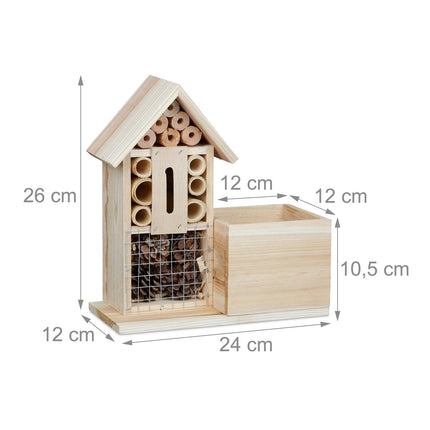Flowerpot Bee Hotel Wood