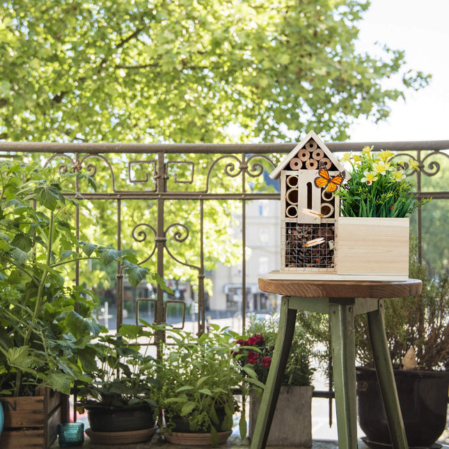 Flowerpot Bee Hotel Wood
