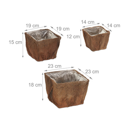 Flower pot - set of 3