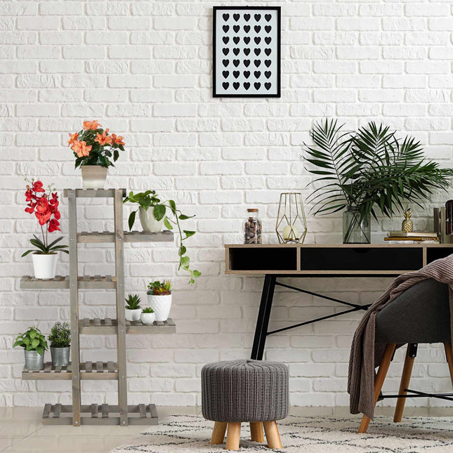 Flower shelf wood 5 levels