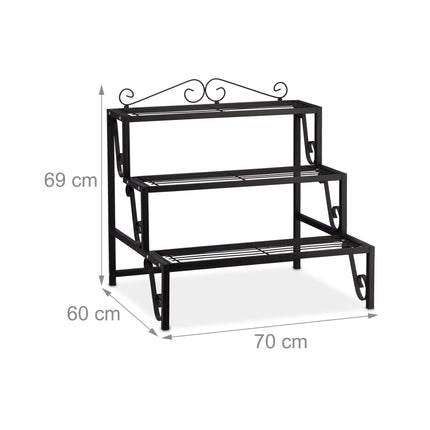 Flower staircase in metal 3 steps