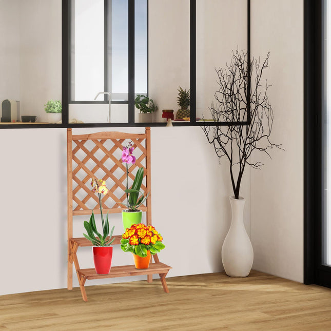Flower staircase with trellis