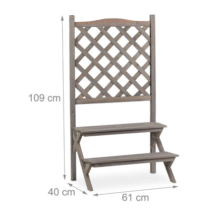 Flower stairs with trellis gray