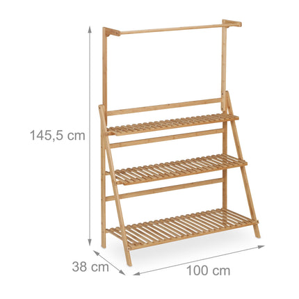 Flower stand in bamboo with hanging rod