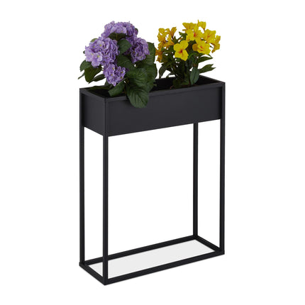 Flower stand in black metal