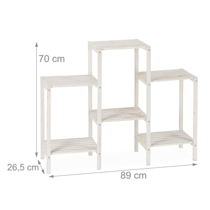 Flower stand wooden white