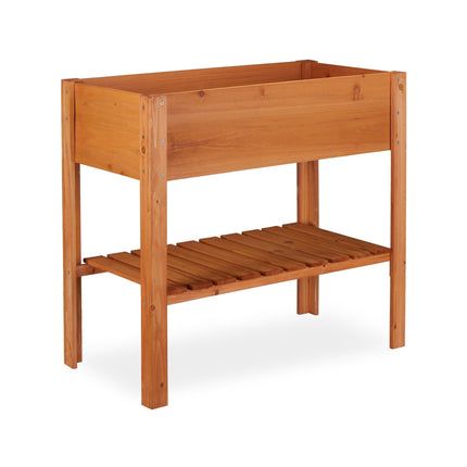 Flower table in light wood