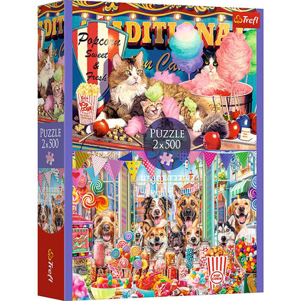 Fluffy Friends Puzzle Set, 2x500 Pieces