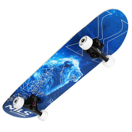 Fluorescent Skateboard with Glow Wheels, 9-Ply Deck