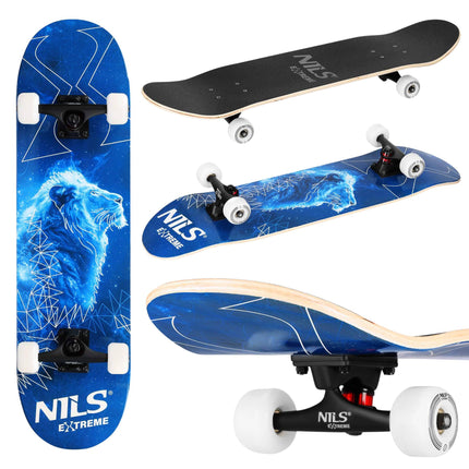 Fluorescent Skateboard with Glow Wheels, 9-Ply Deck