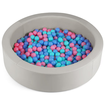 Foam Ball Pit with 200 Ocean Balls, Washable Cover