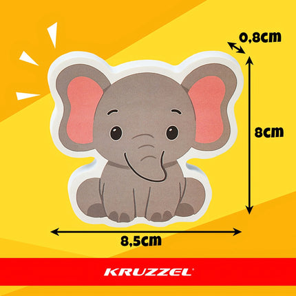 Foam Bath Stickers Set – 12 Animal Shapes with Organizer