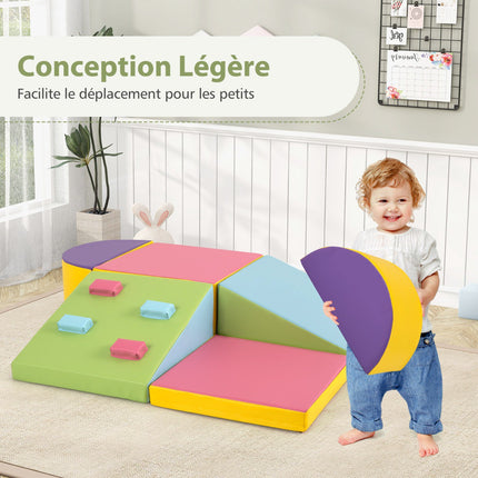 Foam Climbing Blocks, 6-Piece Hook-and-Loop Toddler Set