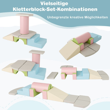 Foam Climbing Blocks Set, 10-Piece, Soft & Safe