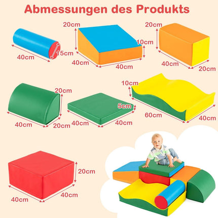 Foam Climbing Blocks Set, 7-Piece, Safe & Durable