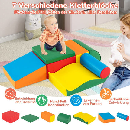 Foam Climbing Blocks Set, 7-Piece, Safe & Durable