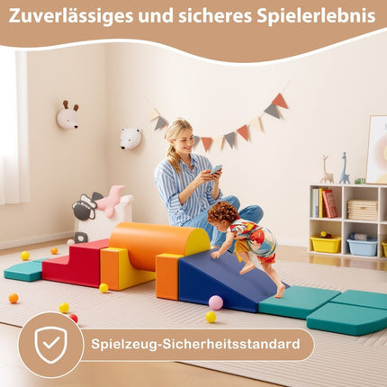 Foam Climbing Blocks Set for Toddlers, 10 Pieces
