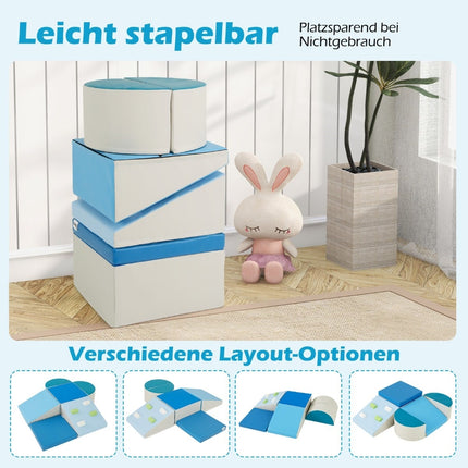 Foam Climbing Blocks Set for Toddlers, 6-Piece Indoor Play