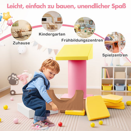 Foam Climbing Blocks for Toddlers, 10-Piece Set
