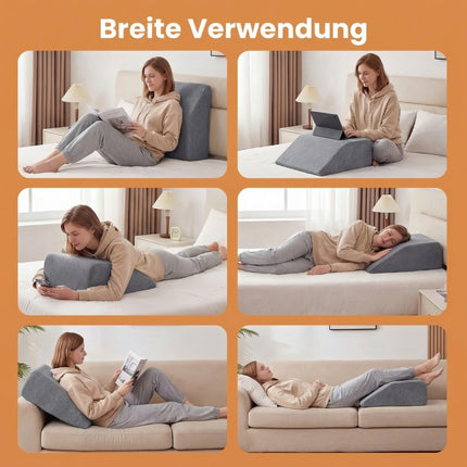 Foam Leg Elevation Pillow, Removable, Washable, Grey