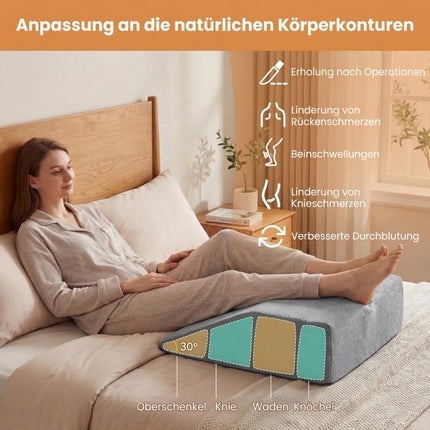 Foam Leg Elevation Pillow, Removable, Washable, Grey