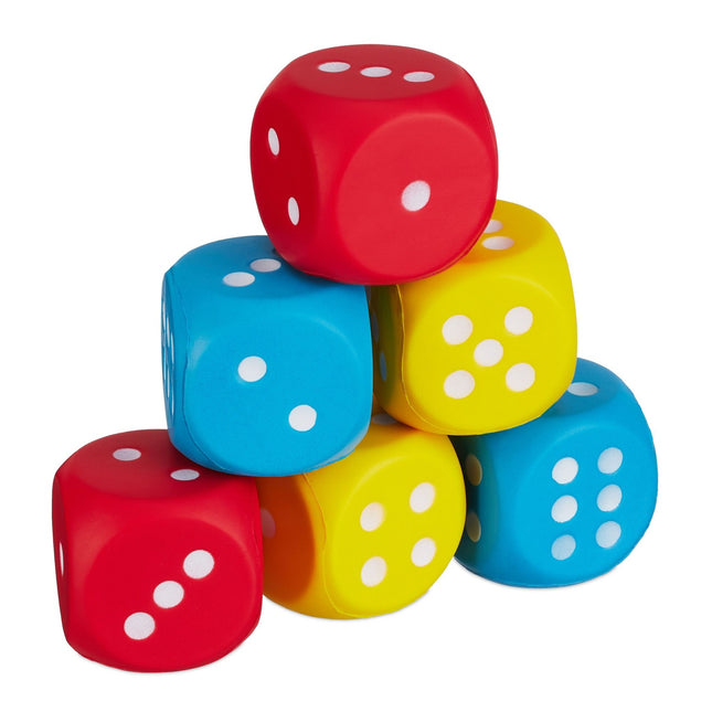Foam Number Dice Set of 6 – Soft, Quiet, Educational