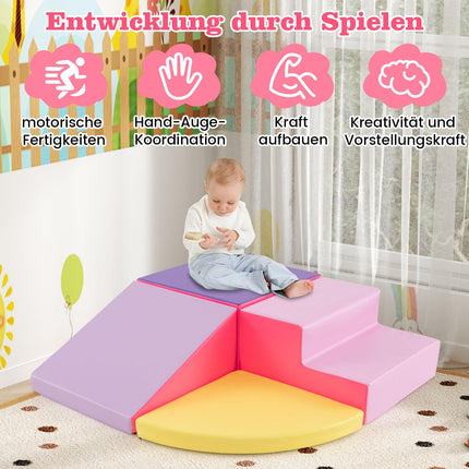 Foam Play Blocks Set – 4-Piece Climbing & Sliding